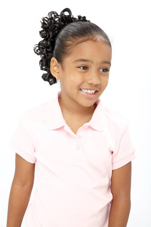 SYNTHETIC PONY TAIL DRAW STRING FOR KIDS JS1177 KIDS DRAW STRING-#1B