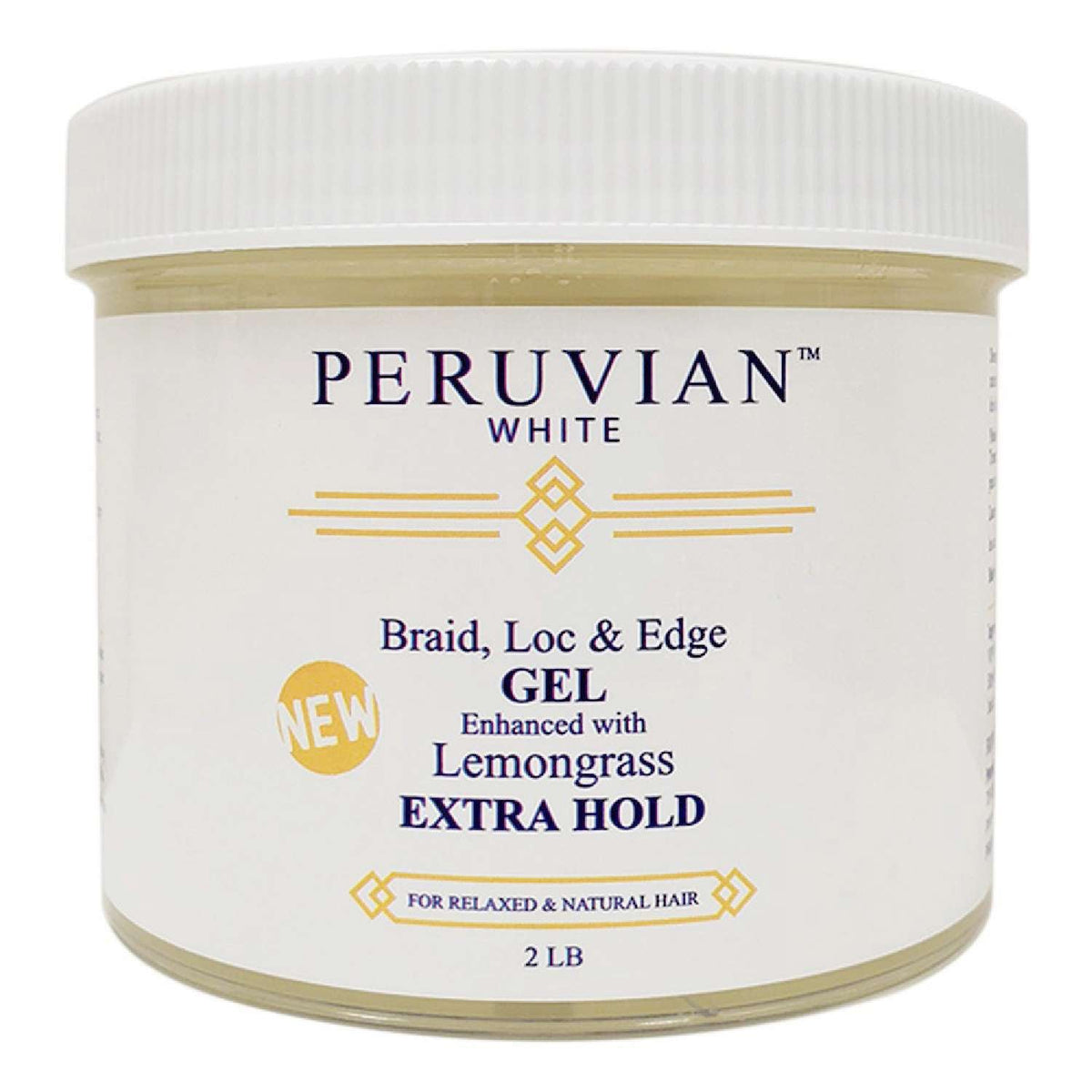 Peruvian White Braids Loc Edge Lemongrass Extra Hold 32 Oz