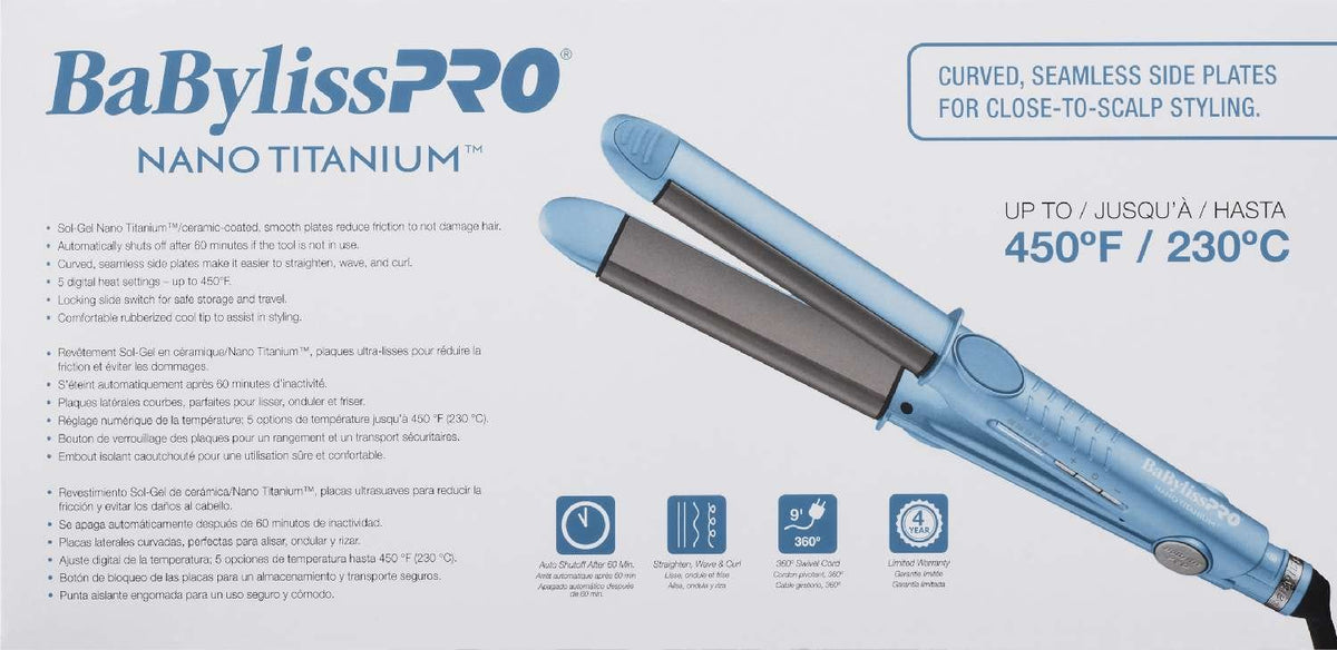 BABYLISSPRO NANO TITANIUM 1 INCH U STYLER IRON