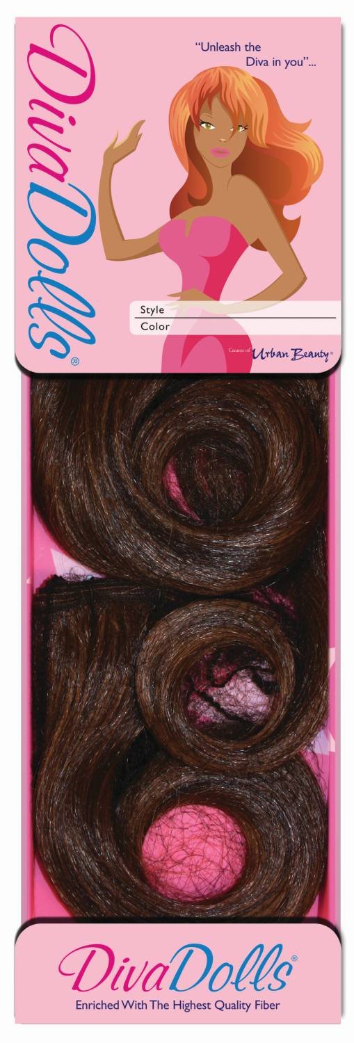 SYNTHETIC WEAVING HAIR DIVA DOLLS DD123 SASSY CURL COLOR-#1