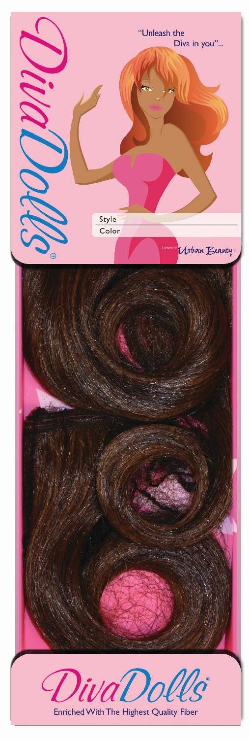SYNTHETIC WEAVING HAIR DIVA DOLLS DD123 SASSY CURL COLOR-#4