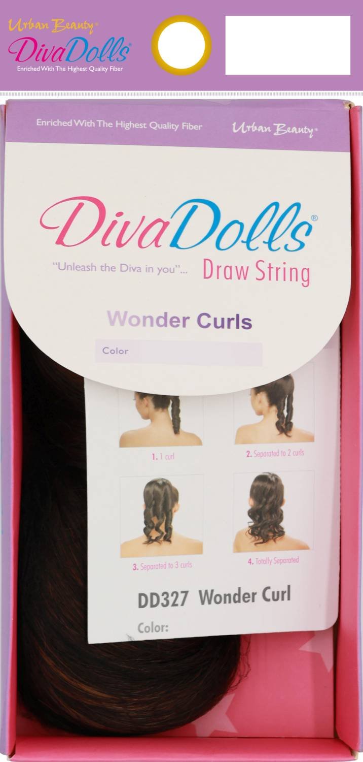SYNTHETIC DRAW STRING DIVA DOLLS DD327 DRAW STRING WONDER CURL-#1