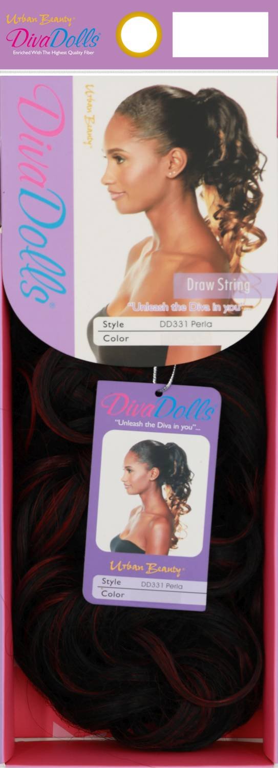 SYNTHETIC DRAW STRING DIVA DOLLS DD331 PERLA COLOR F1B/BURGUNDY