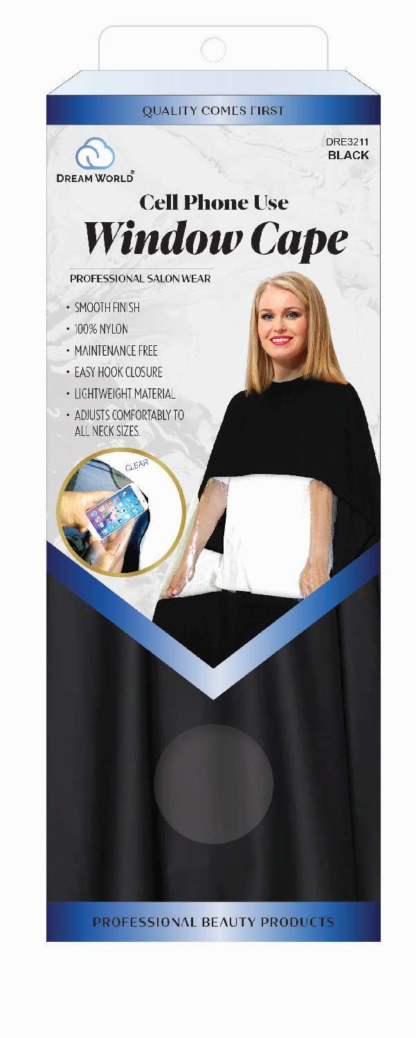 DREAM SALON WEAR -CAPE WITH CLEAR/WINDOW