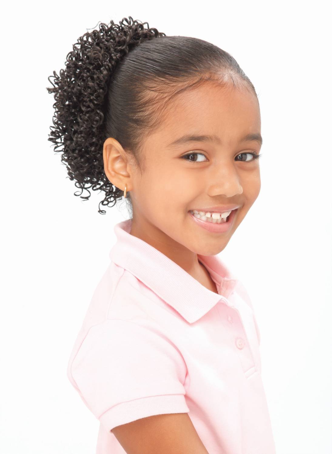 SYNTHETIC PONY TAIL DRAW STRING FOR KIDS JS1175 KIDS DRAW STRING-#1B