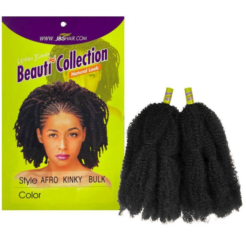 SYNTHETIC AFRO KINKY BULK HAIR FOR BRAIDING COLOR-#1