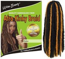 SYNTHETIC KINKY TWIST BRAID (MARLEY BRAID) COLOR-#1