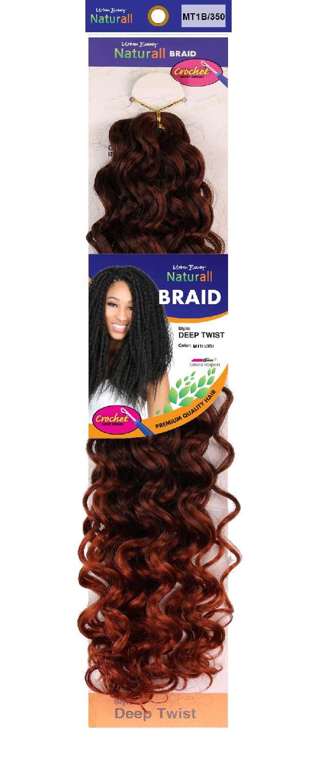 SYNTHETIC NATURALL CROCHET BRAID  DEEP TWIST COLOR-MT1B/350