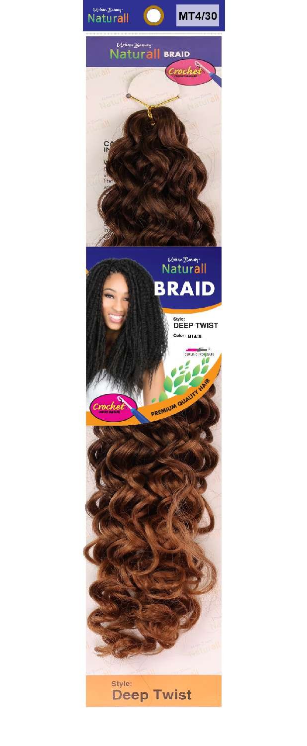 SYNTHETIC NATURALL CROCHET BRAID  DEEP TWIST COLOR-MT4/30