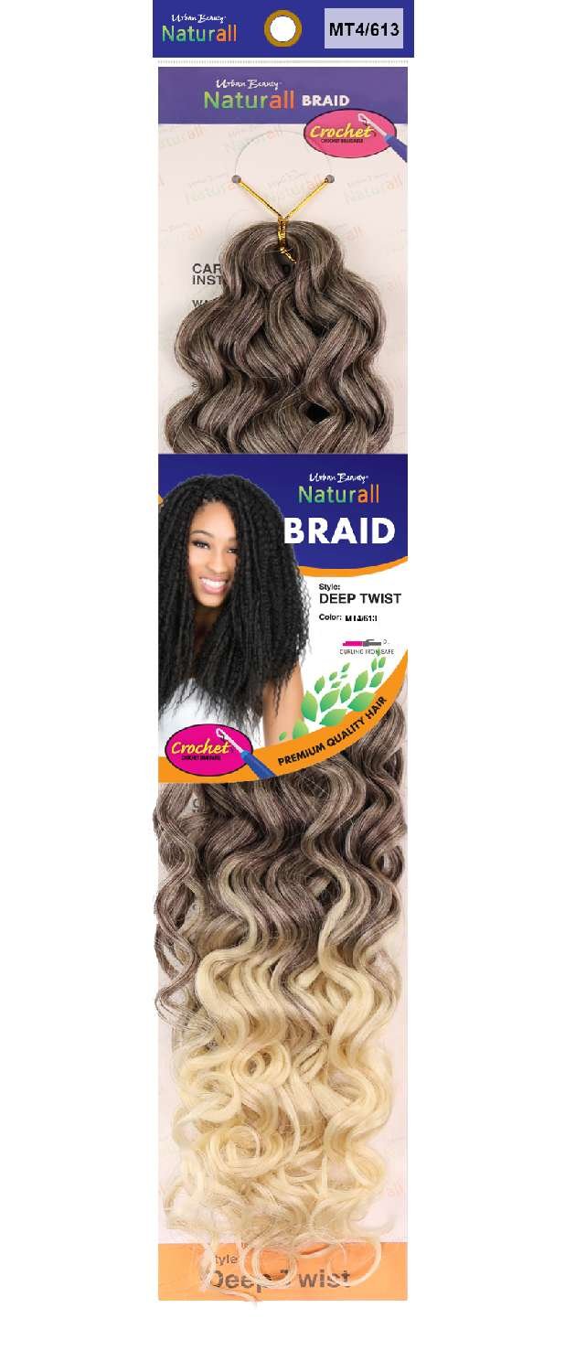 SYNTHETIC NATURALL CROCHET BRAID  DEEP TWIST COLOR-MT4/613