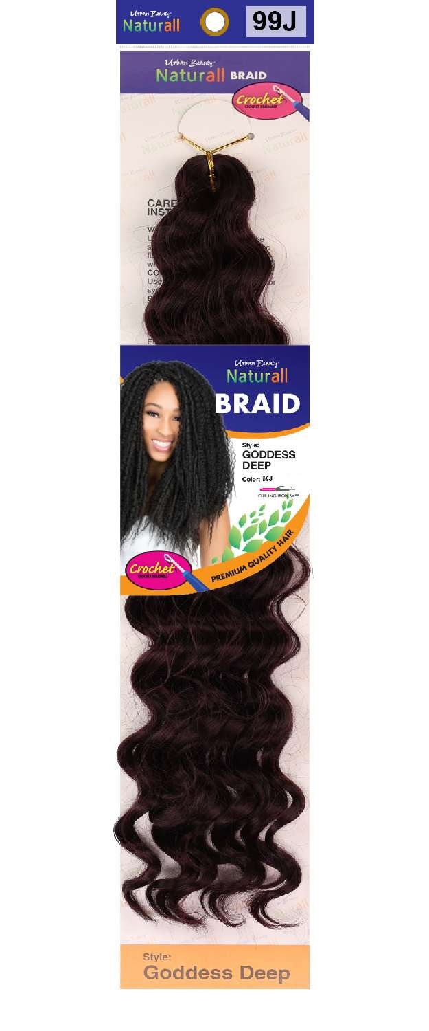SYNTHETIC NATURALL CROCHET BRAID  GODDESS DEEP COLOR-#99J