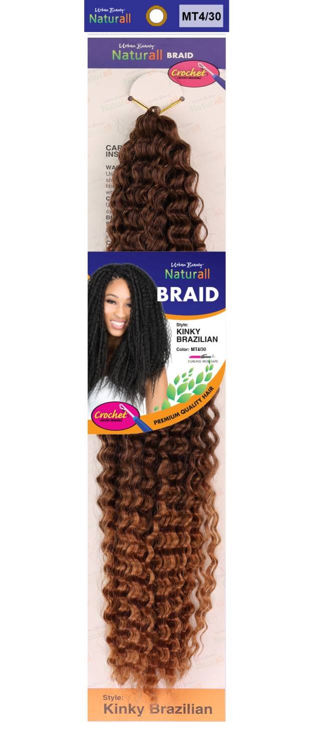 SYNTHETIC NATURALL CROCHET BRAID  KINKY BRAZIL COLOR-MT4/30