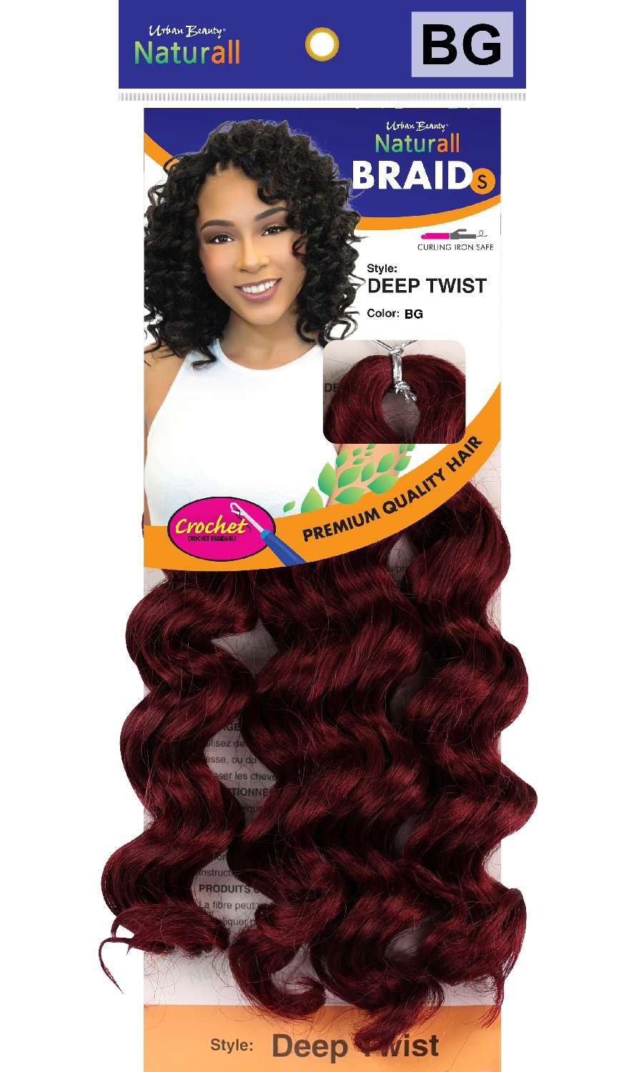 SYNTHETIC NATURALL SHORT CRECHET BRAID DEEP TWIST-#BURGUNDY