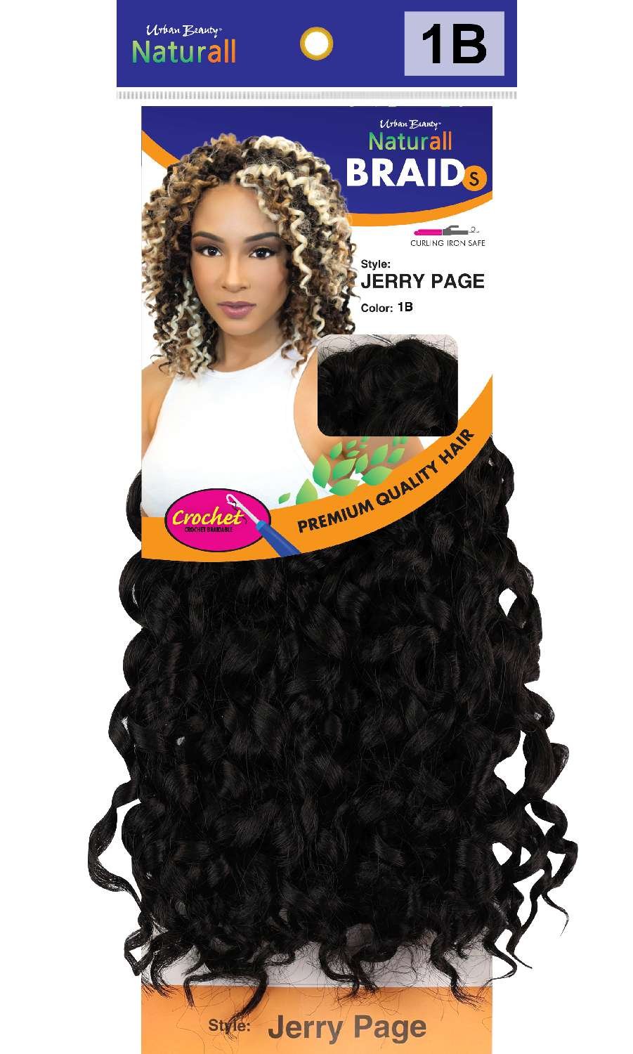 SYNTHETIC NATURALL SHORT CRECHET BRAID JERRY PAGE-#1B