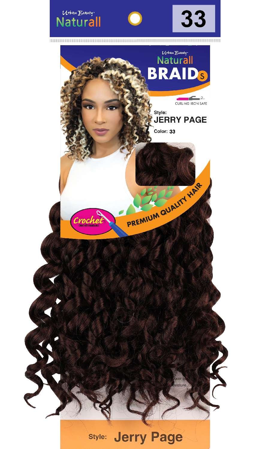 SYNTHETIC NATURALL SHORT CRECHET BRAID JERRY PAGE-#33
