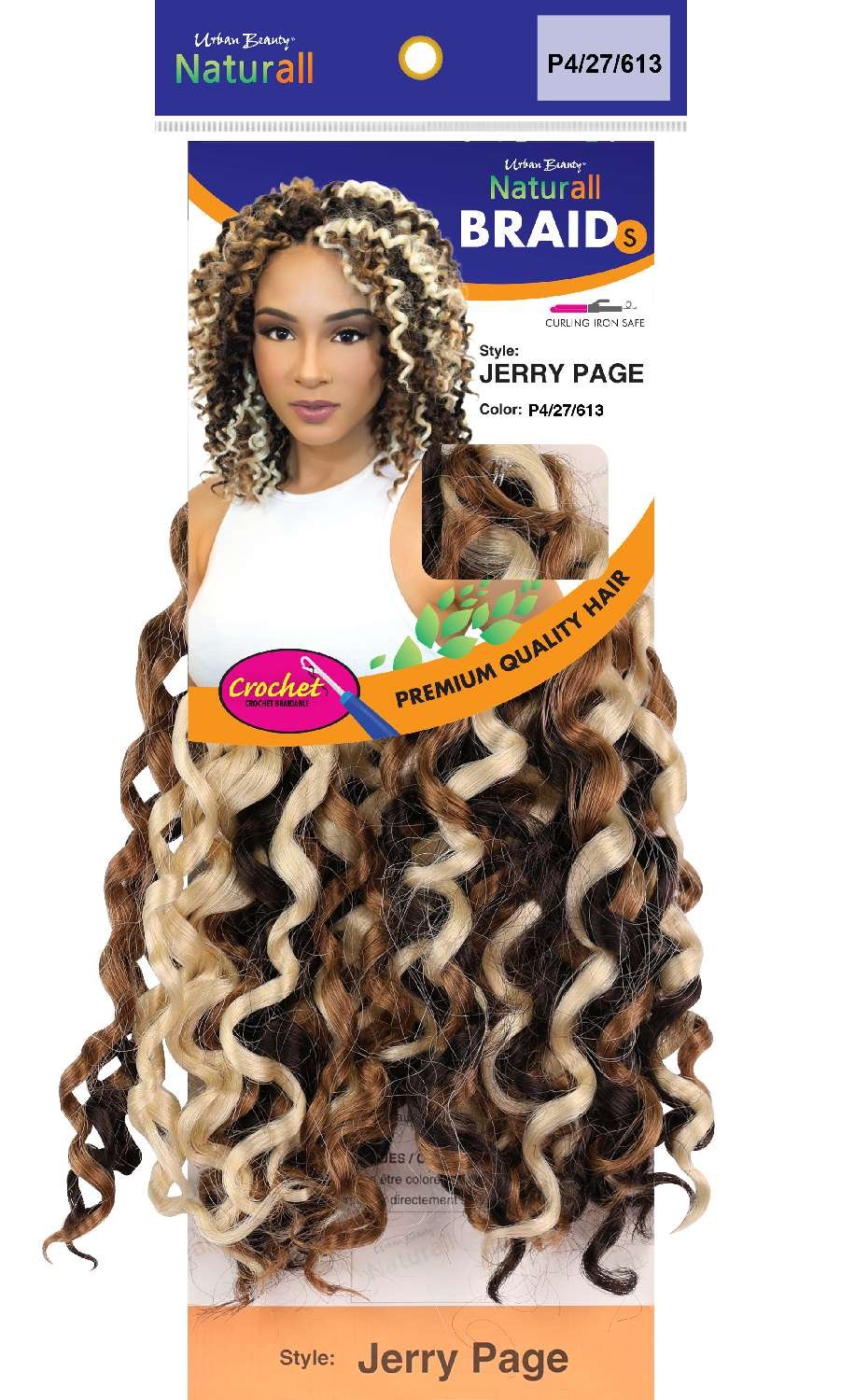 SYNTHETIC NATURALL SHORT CRECHET BRAID JERRY PAGE-P4/27/613
