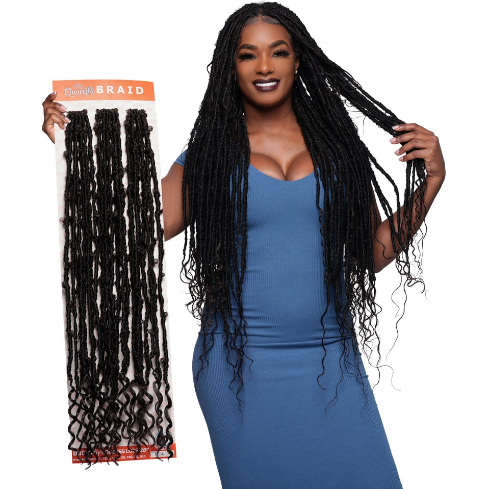 Urban Beauty Queen B Braid Synthetic Butterfly Goddess Locs 3X Value Pack 28 Inch Color 1